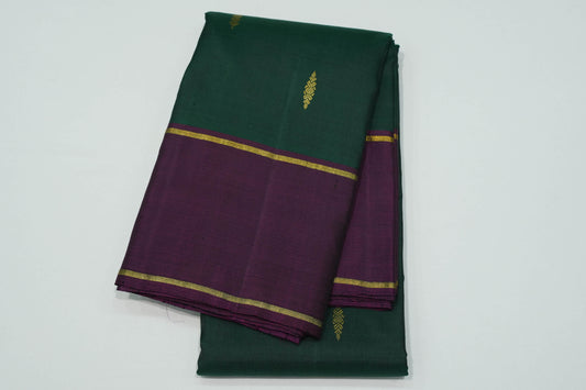 Bottle green vintage kanchipuram silk saree