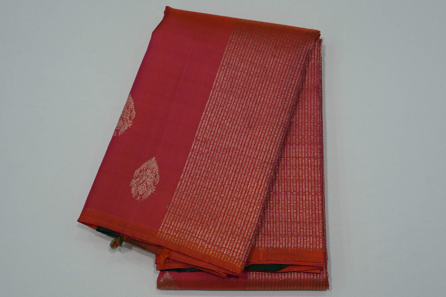 Pink vintage kanchipuram silk saree