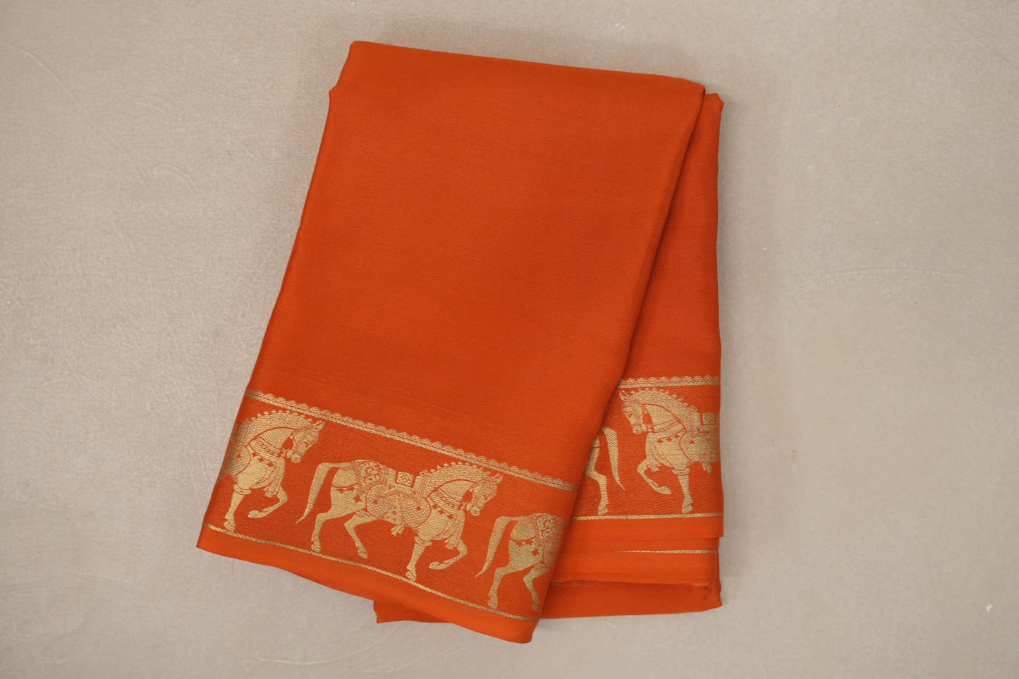 Rust Mysore Silk Saree by Shreenivas Silks PSSR019430