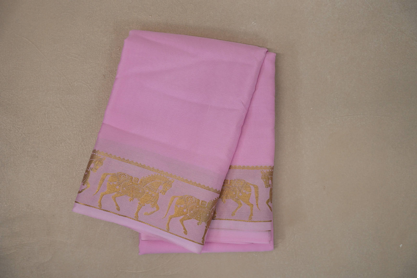Baby Pink Mysore Silk Saree by Shreenivas Silks PSSR019431