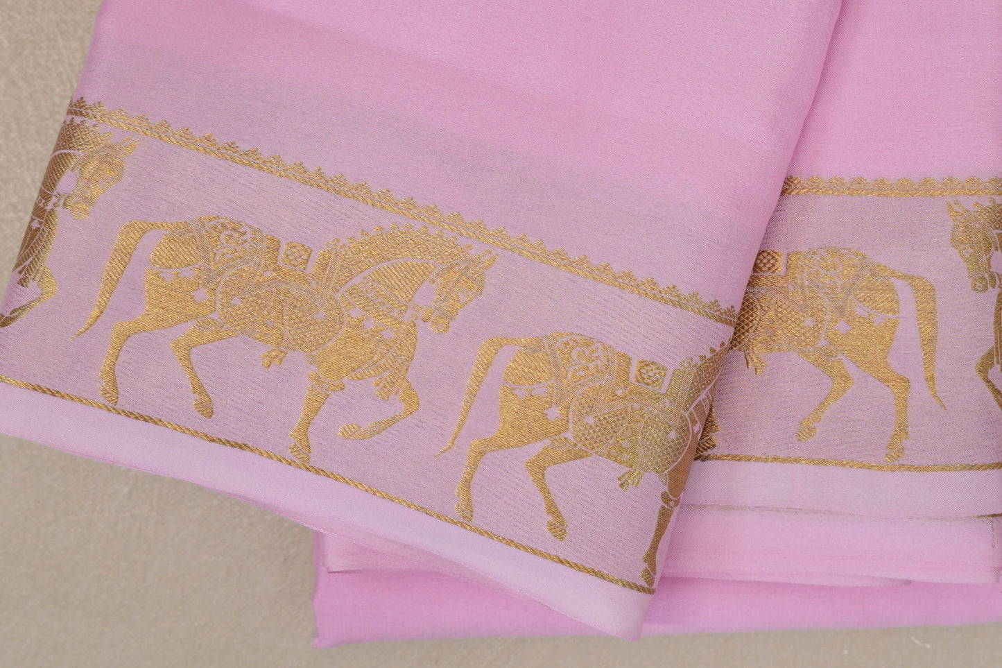 Baby Pink Mysore Silk Saree by Shreenivas Silks PSSR019431