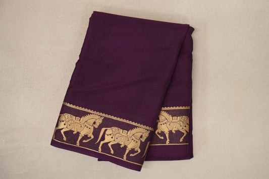 Purple Mysore Silk Saree by Shreenivas Silks PSSR019432