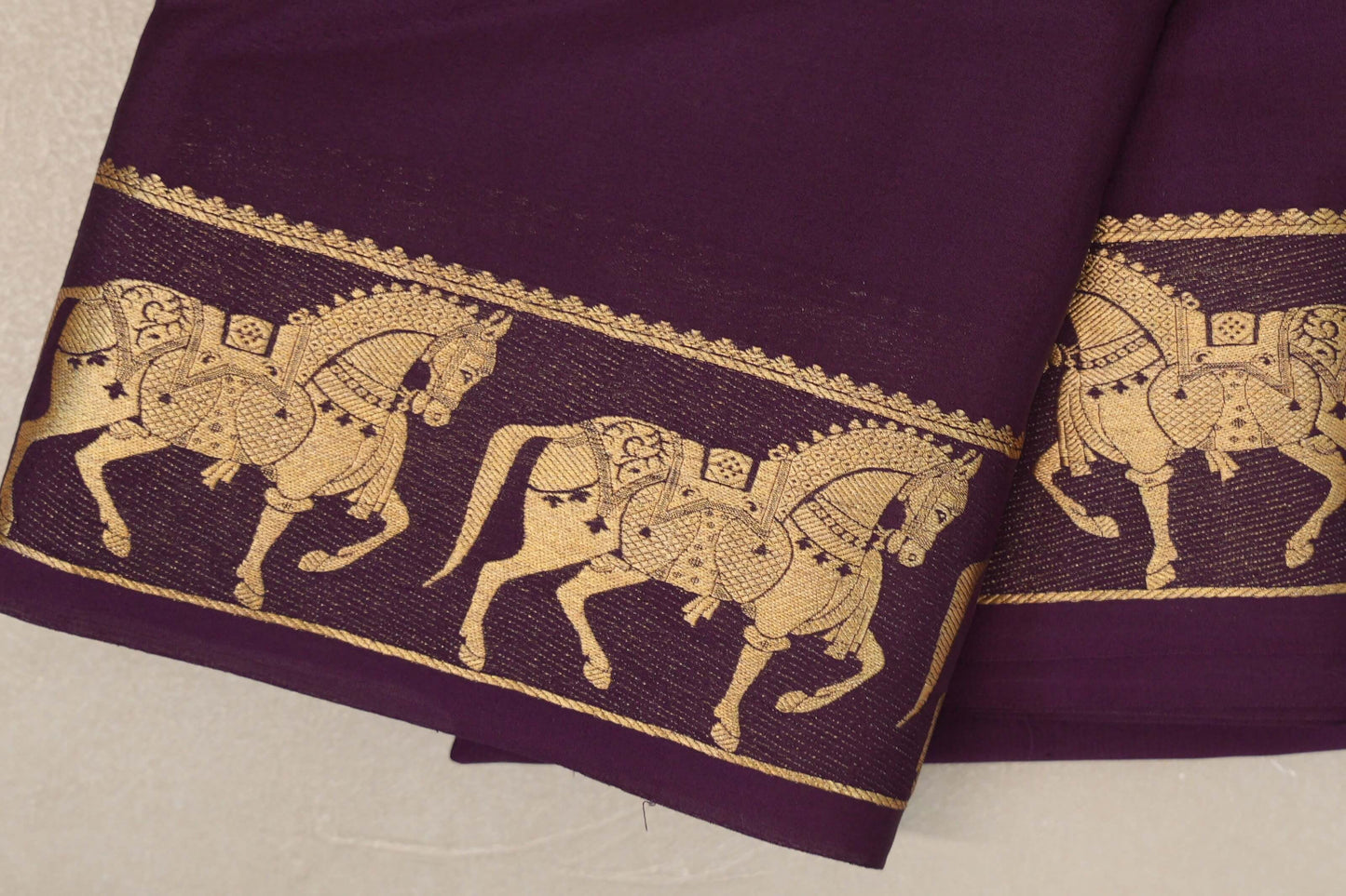 Purple Mysore Silk Saree by Shreenivas Silks PSSR019432
