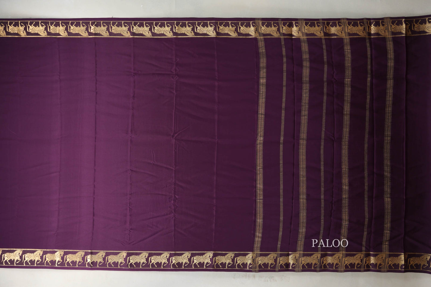 Purple Mysore Silk Saree by Shreenivas Silks PSSR019432