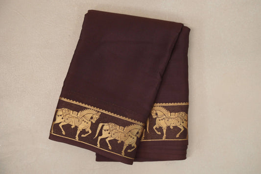 Coffee Brown Mysore Silk Saree by Shreenivas Silks PSSR019435