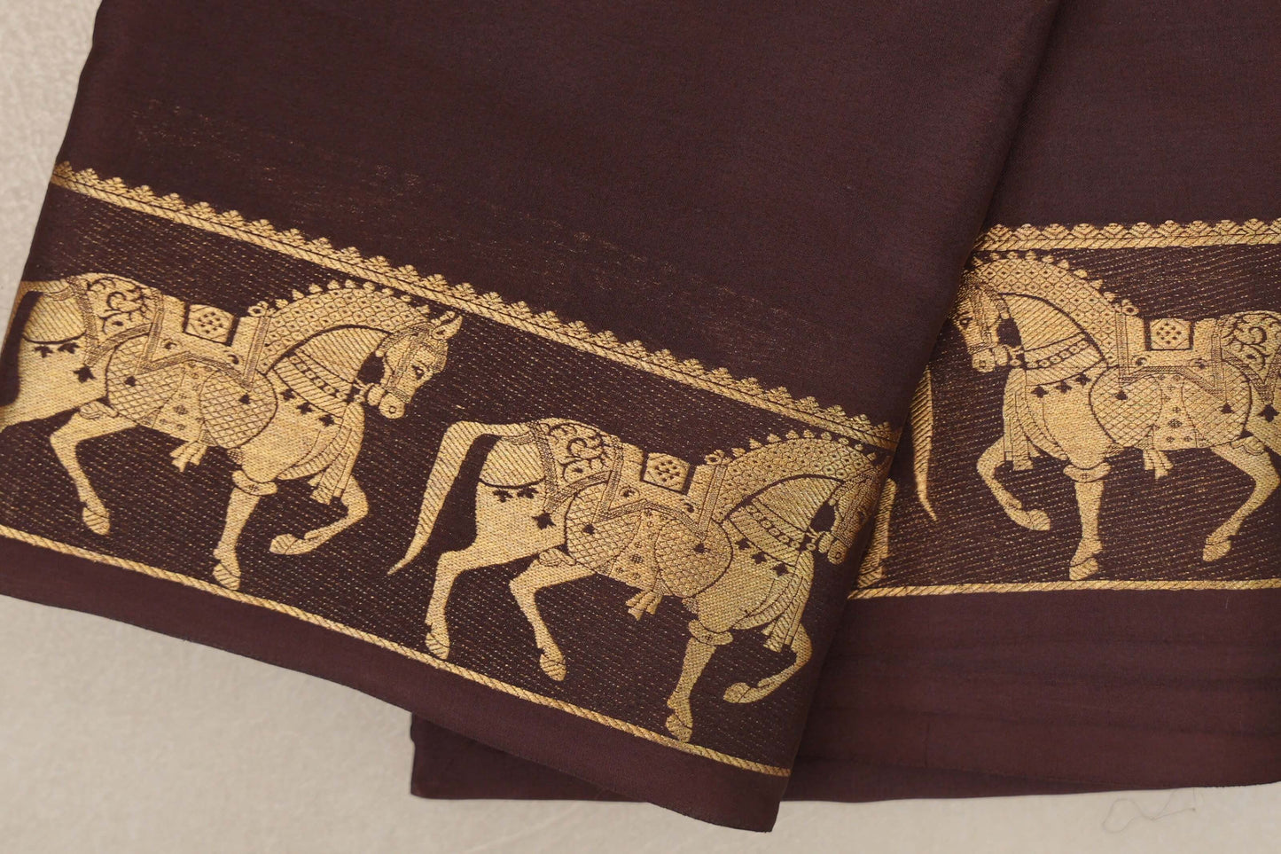 Coffee Brown Mysore Silk Saree by Shreenivas Silks PSSR019435