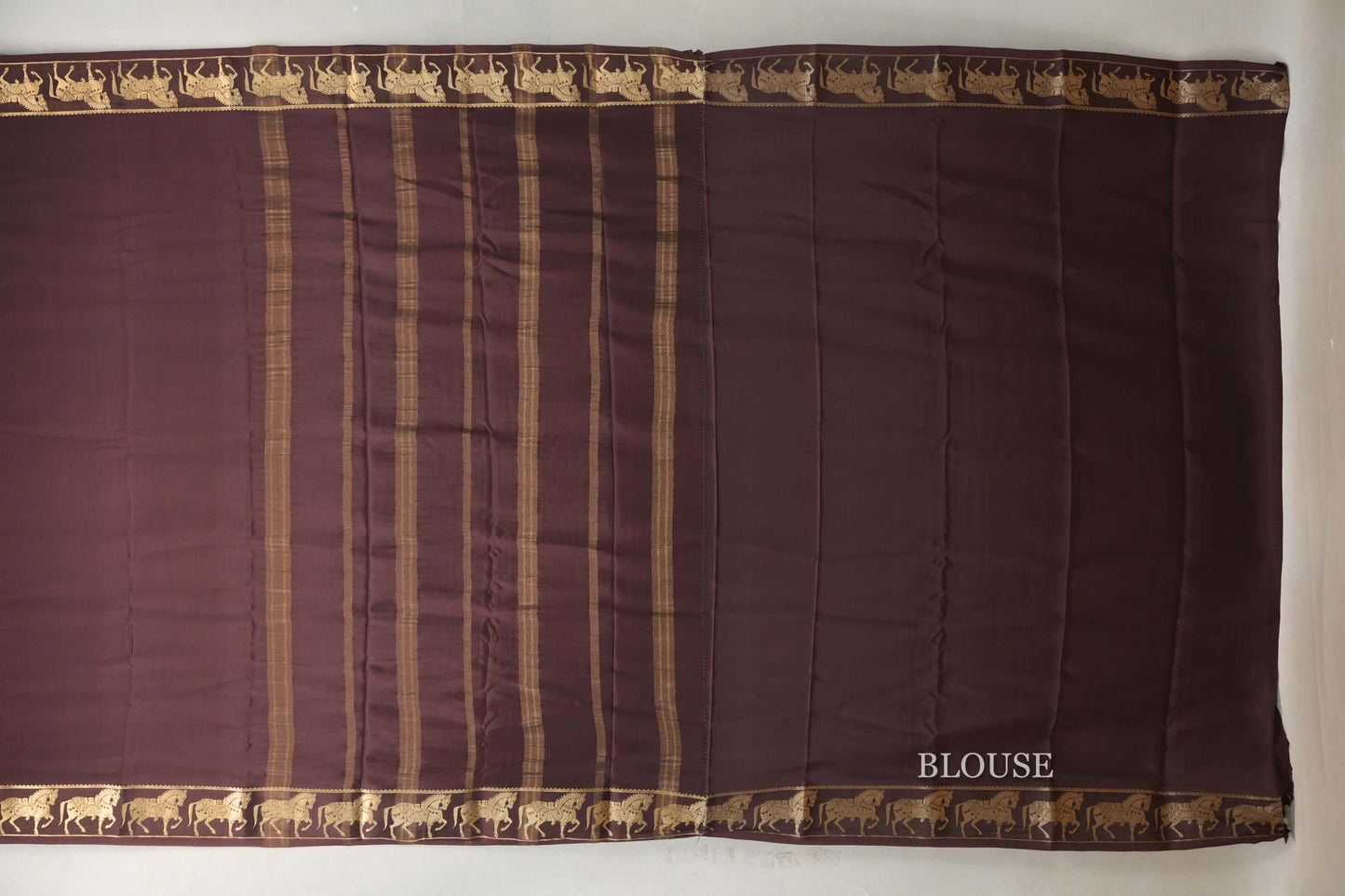Coffee Brown Mysore Silk Saree by Shreenivas Silks PSSR019435