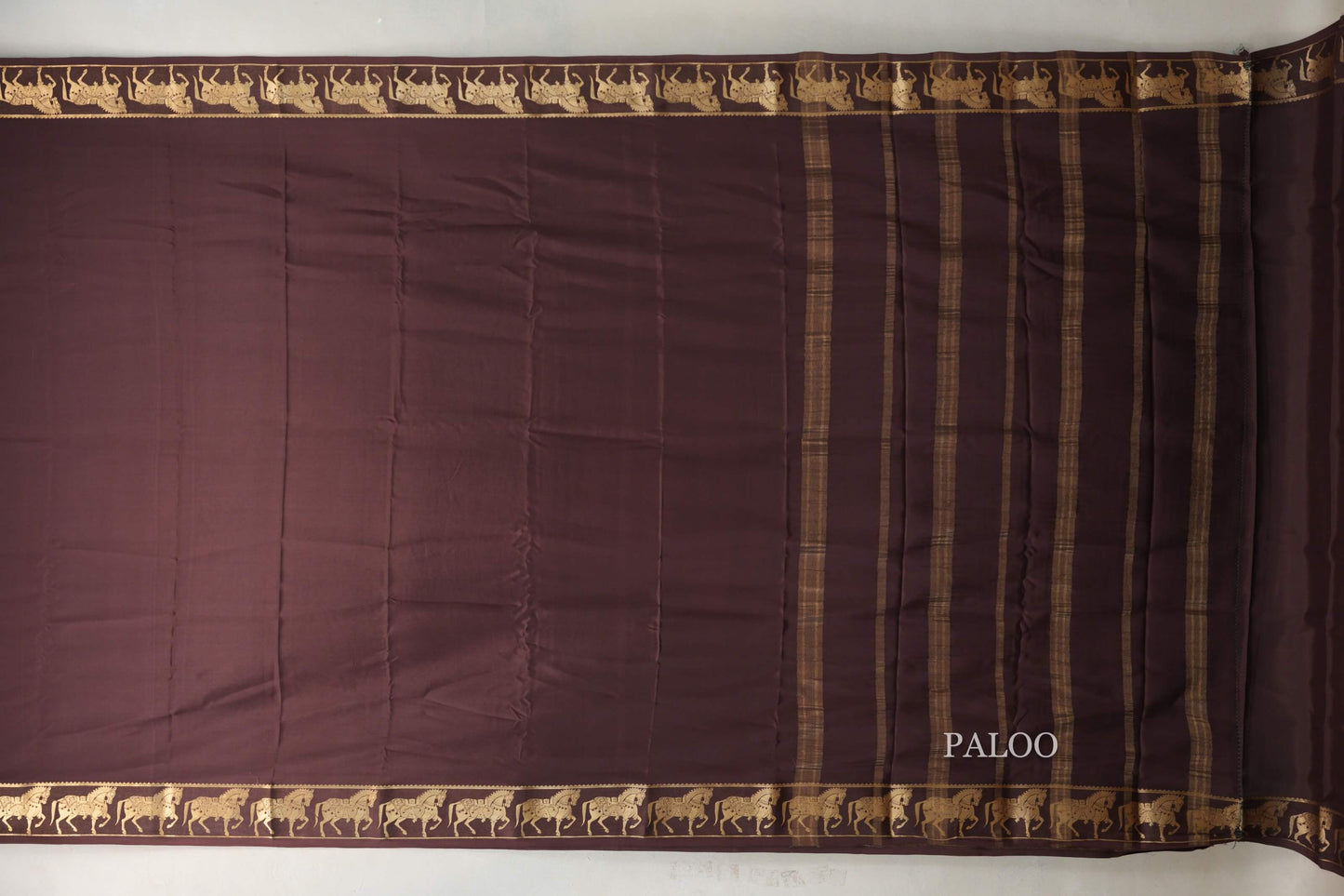 Coffee Brown Mysore Silk Saree by Shreenivas Silks PSSR019435