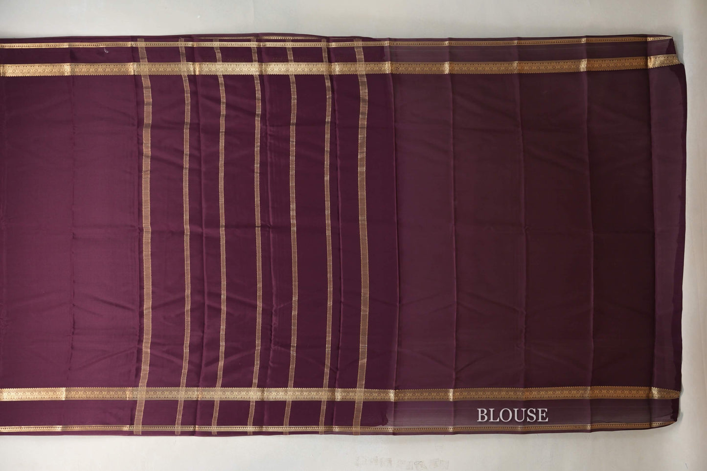 Deep Maroon Mysore Silk Saree by Shreenivas Silks PSSR019440