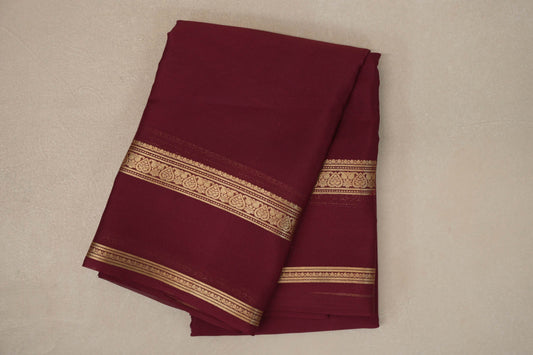 Maroon Mysore Silk Saree by Shreenivas Silks PSSR019442