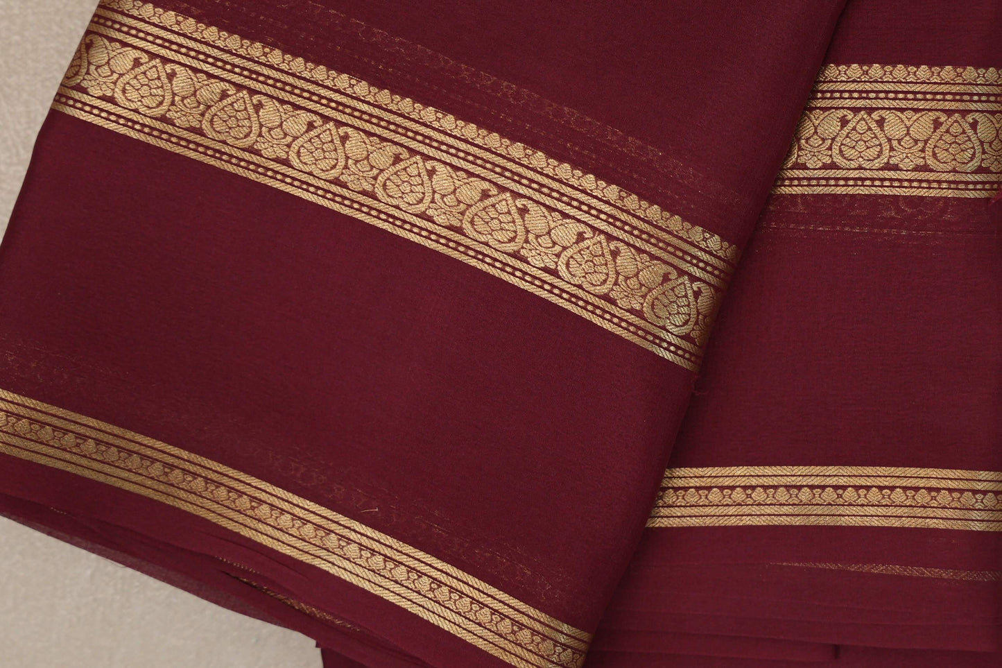 Maroon Mysore Silk Saree by Shreenivas Silks PSSR019442