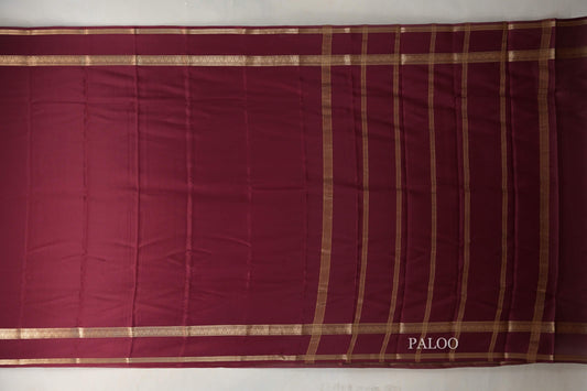 Maroon Mysore Silk Saree by Shreenivas Silks PSSR019442