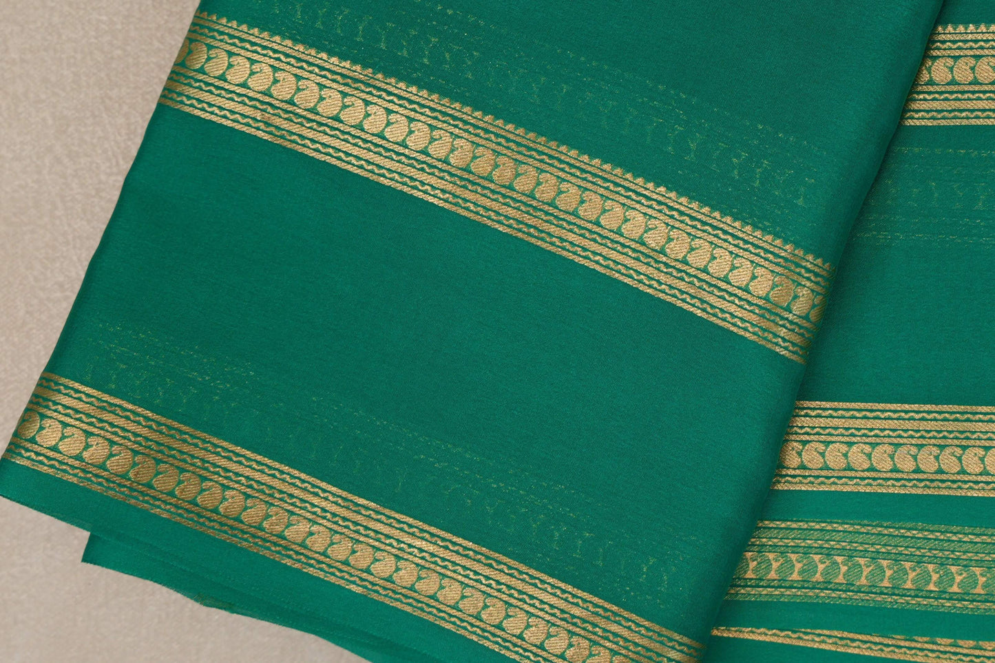 Green Mysore Silk Saree by Shreenivas Silks PSSR019443