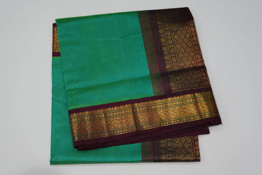 Rexona green vintage silk cotton saree