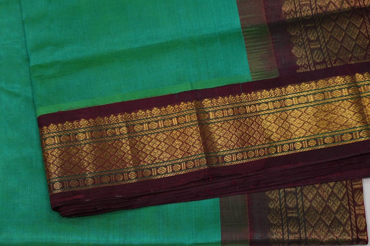 Plain vintage silk cotton saree