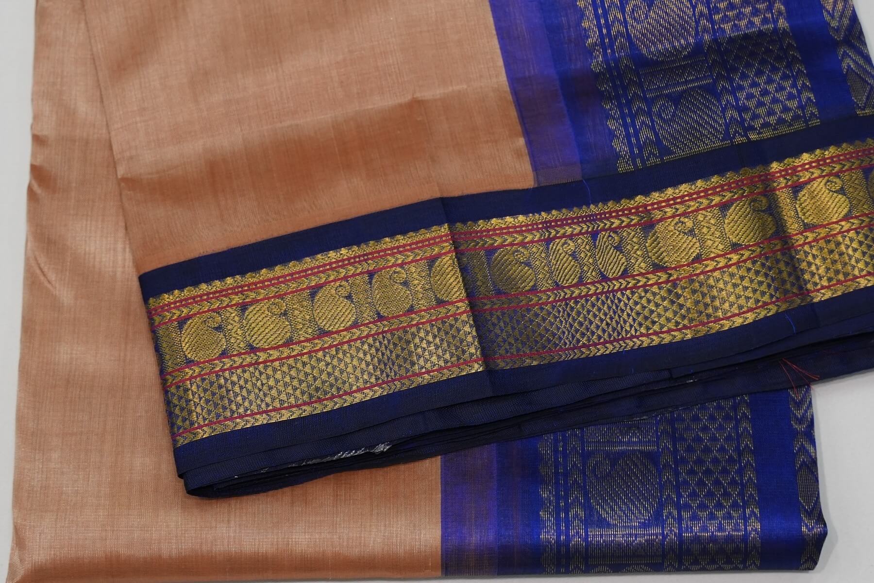 Plain vintage silk cotton saree