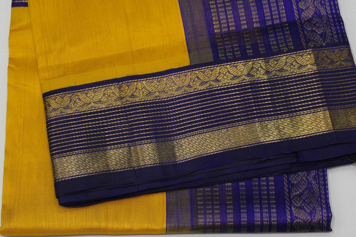 Plain vintage silk cotton saree