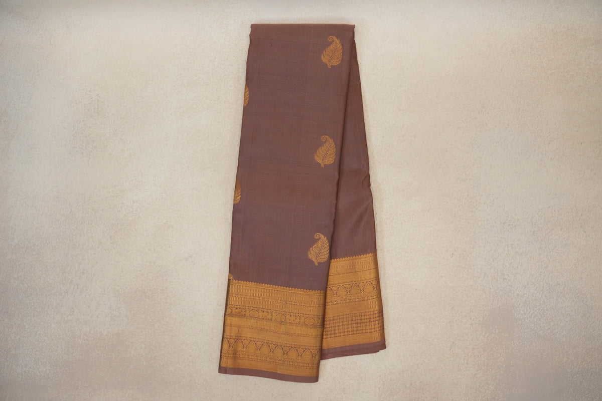 Light Brown Light Weight Kanchipuram Silk Saree  online