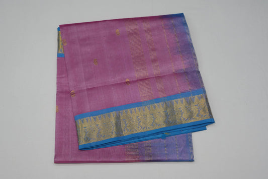 Baby pink vintage silk cotton saree