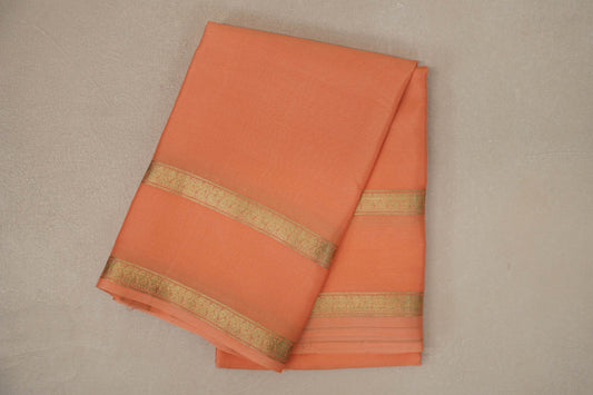 Light Orange Mysore Silk Saree by Shreenivas Silks PSSR019445