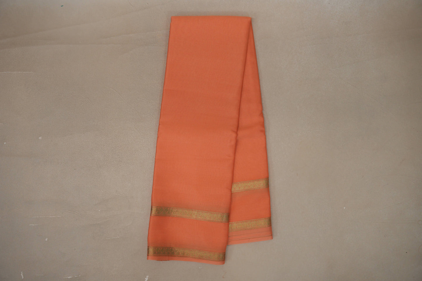 Light Orange Mysore Silk Saree by Shreenivas Silks PSSR019445
