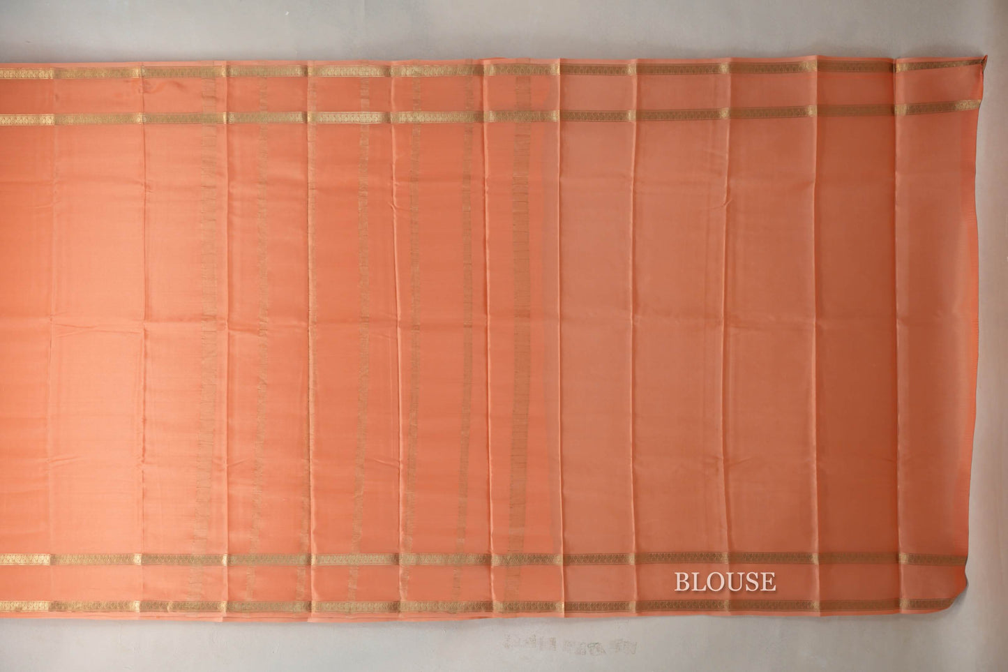 Light Orange Mysore Silk Saree by Shreenivas Silks PSSR019445