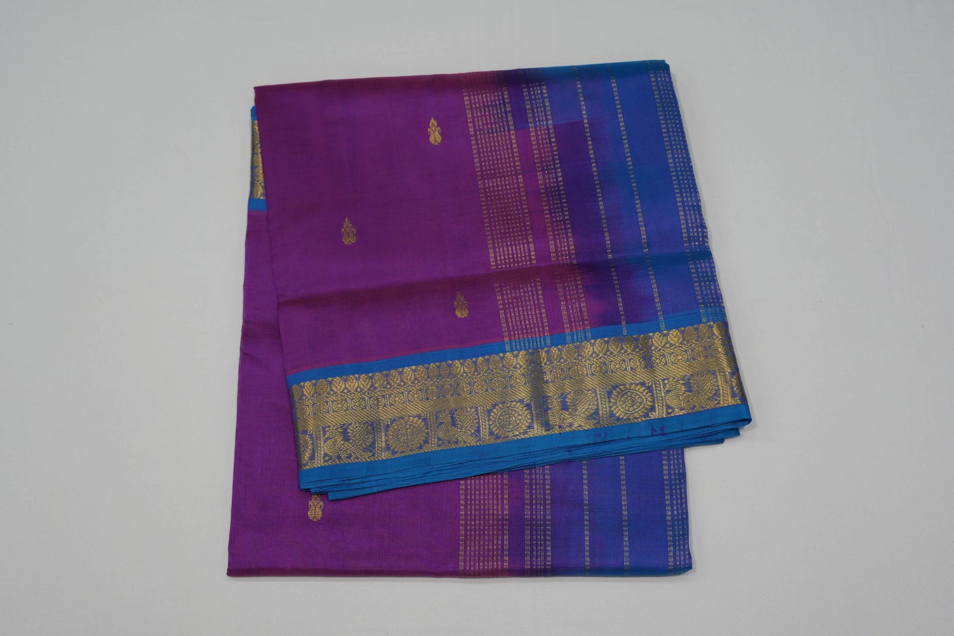 Magenta vintage silk cotton saree