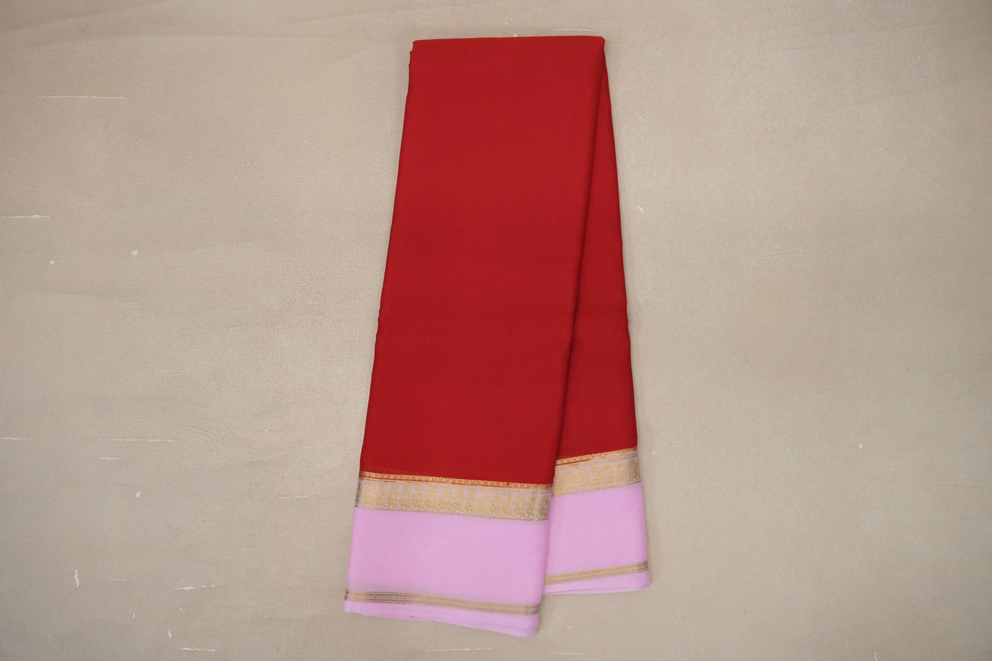 Chilli red with Baby Pink Mysore Silk Saree by Shreenivas Silks PSSR019446