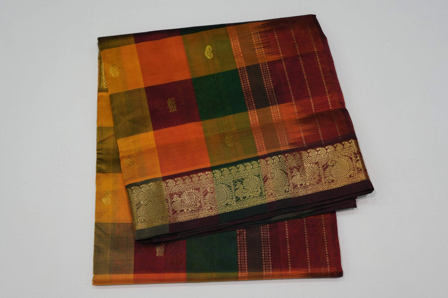 Multi-color vintage silk cotton saree