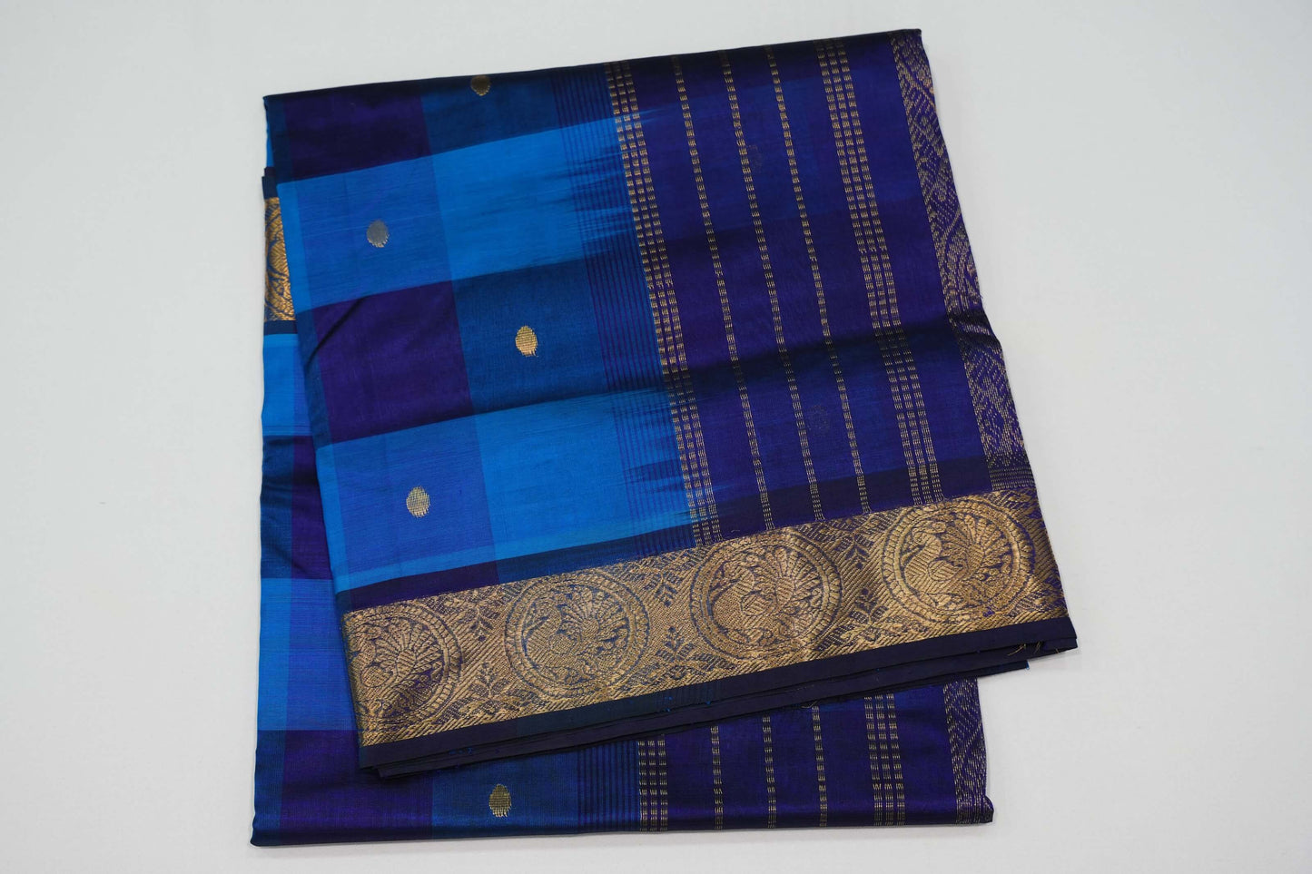 Multi-color vintage silk cotton saree