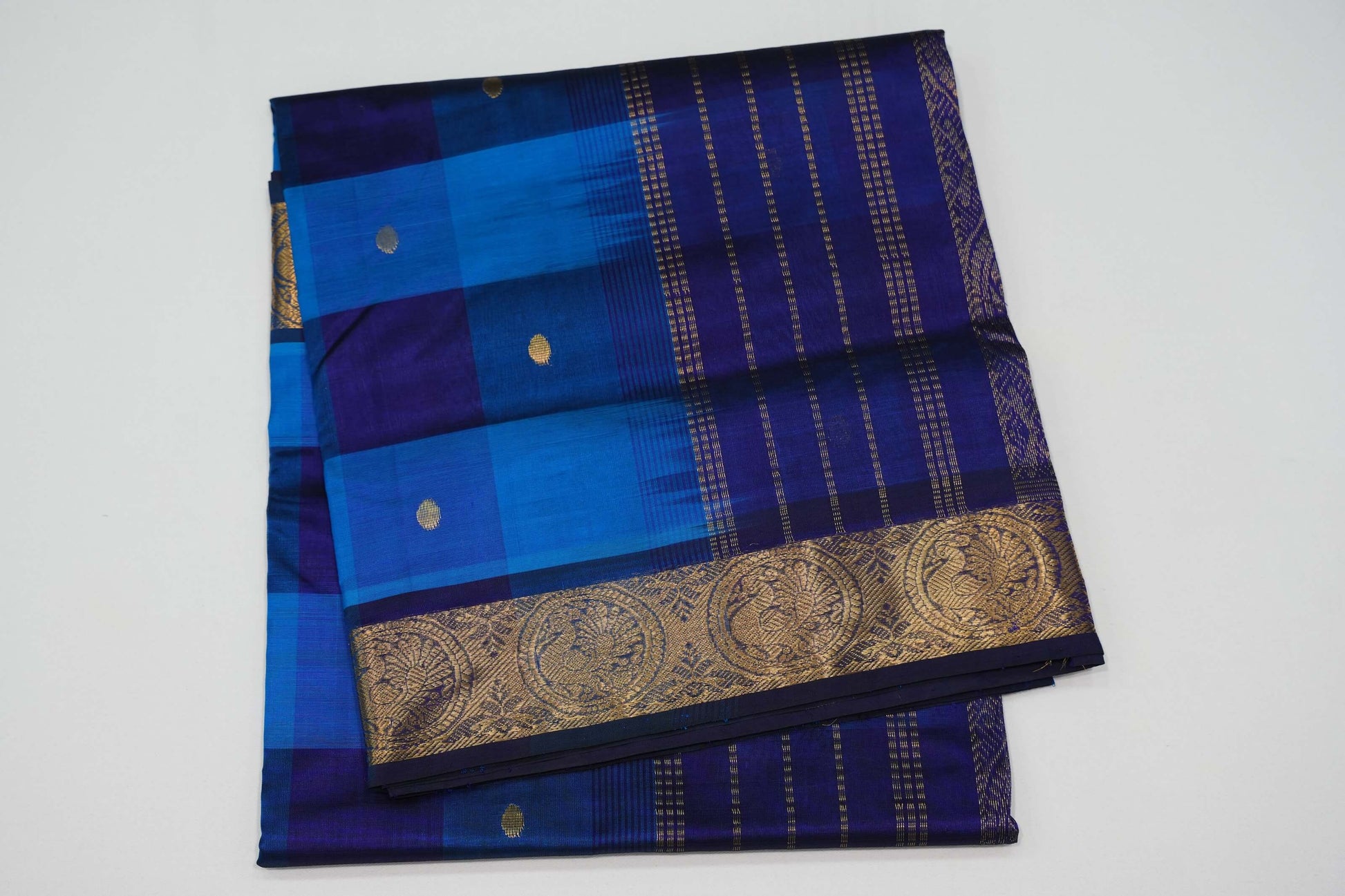 Multi-color vintage silk cotton saree