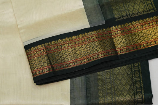 Plain vintage silk cotton saree