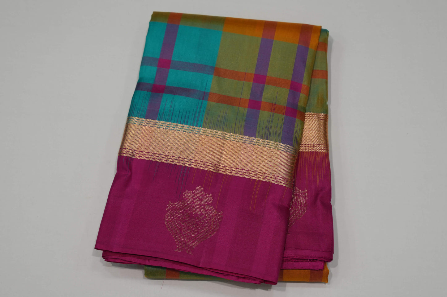 Multi-color light weight kanchipuram silk saree