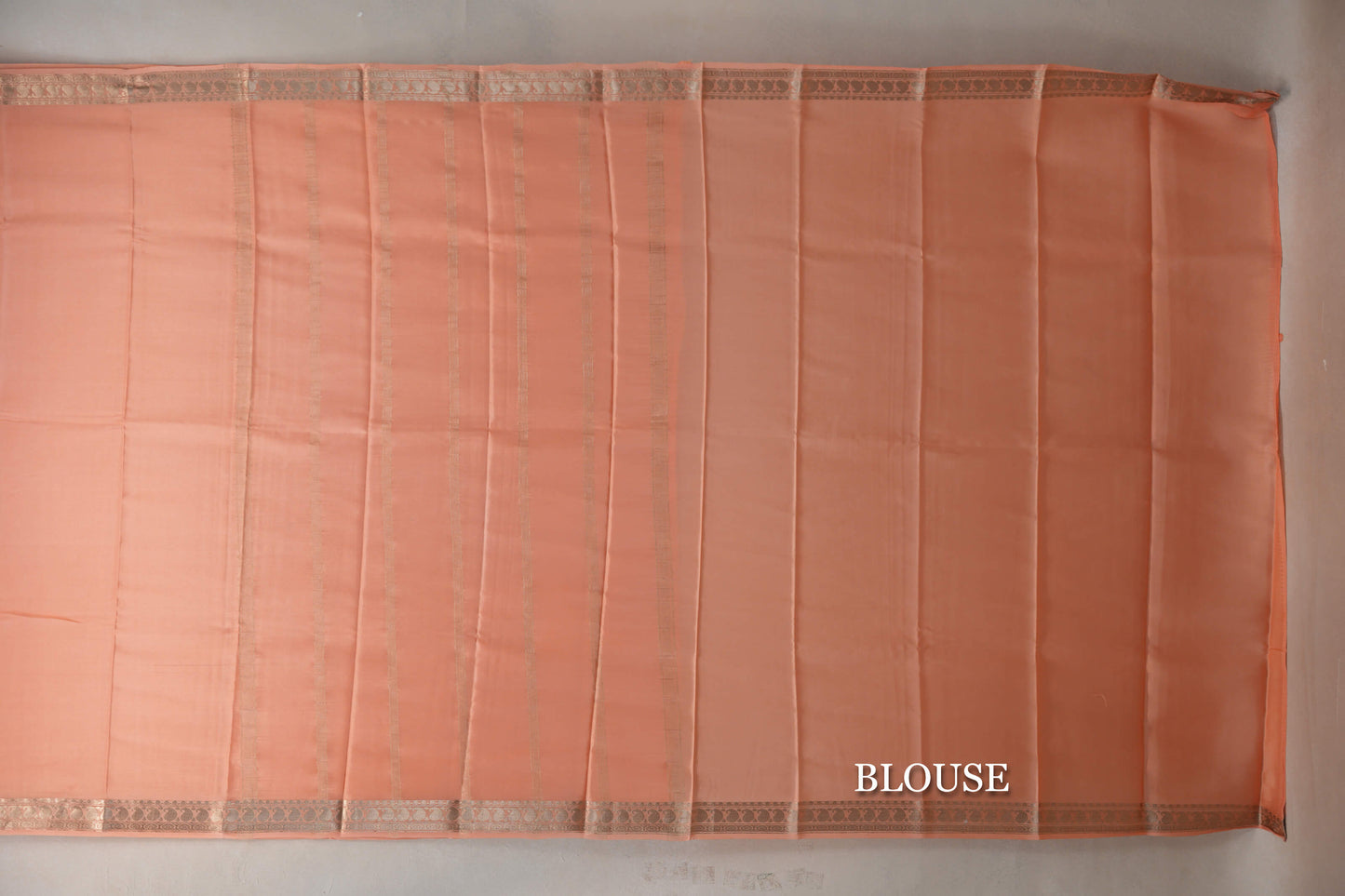 Peach with Self Borders Mysore Silk Saree by Shreenivas Silks PSSR019451