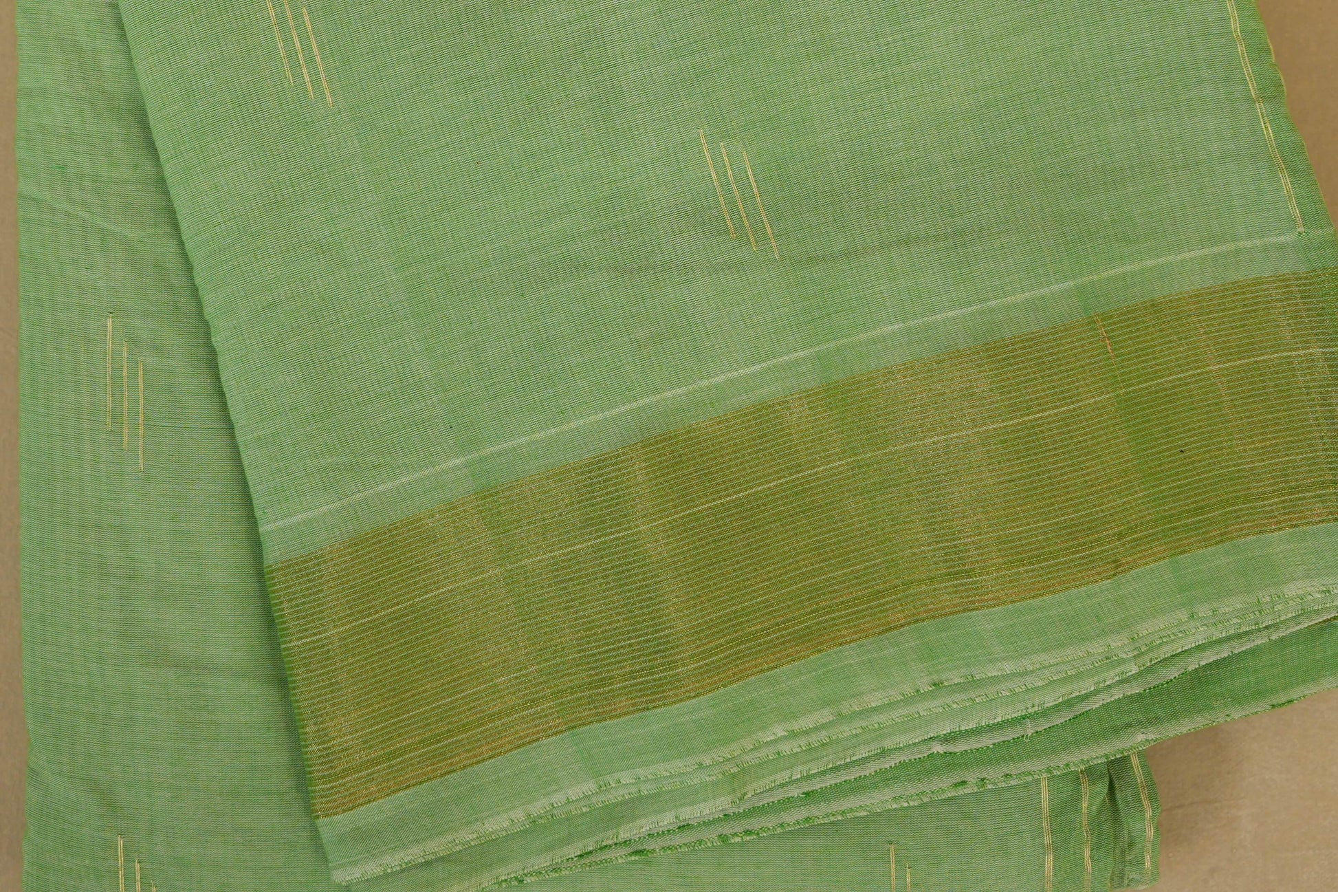 Pista green Paithani Cotton Saree border