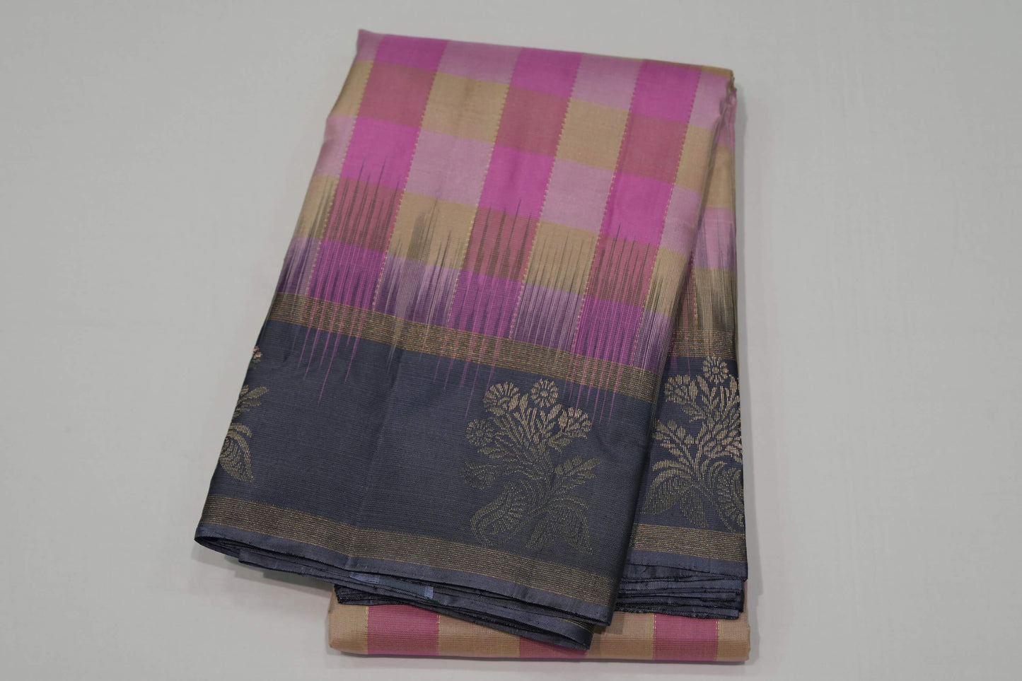 Multi-color light weight kanchipuram silk saree