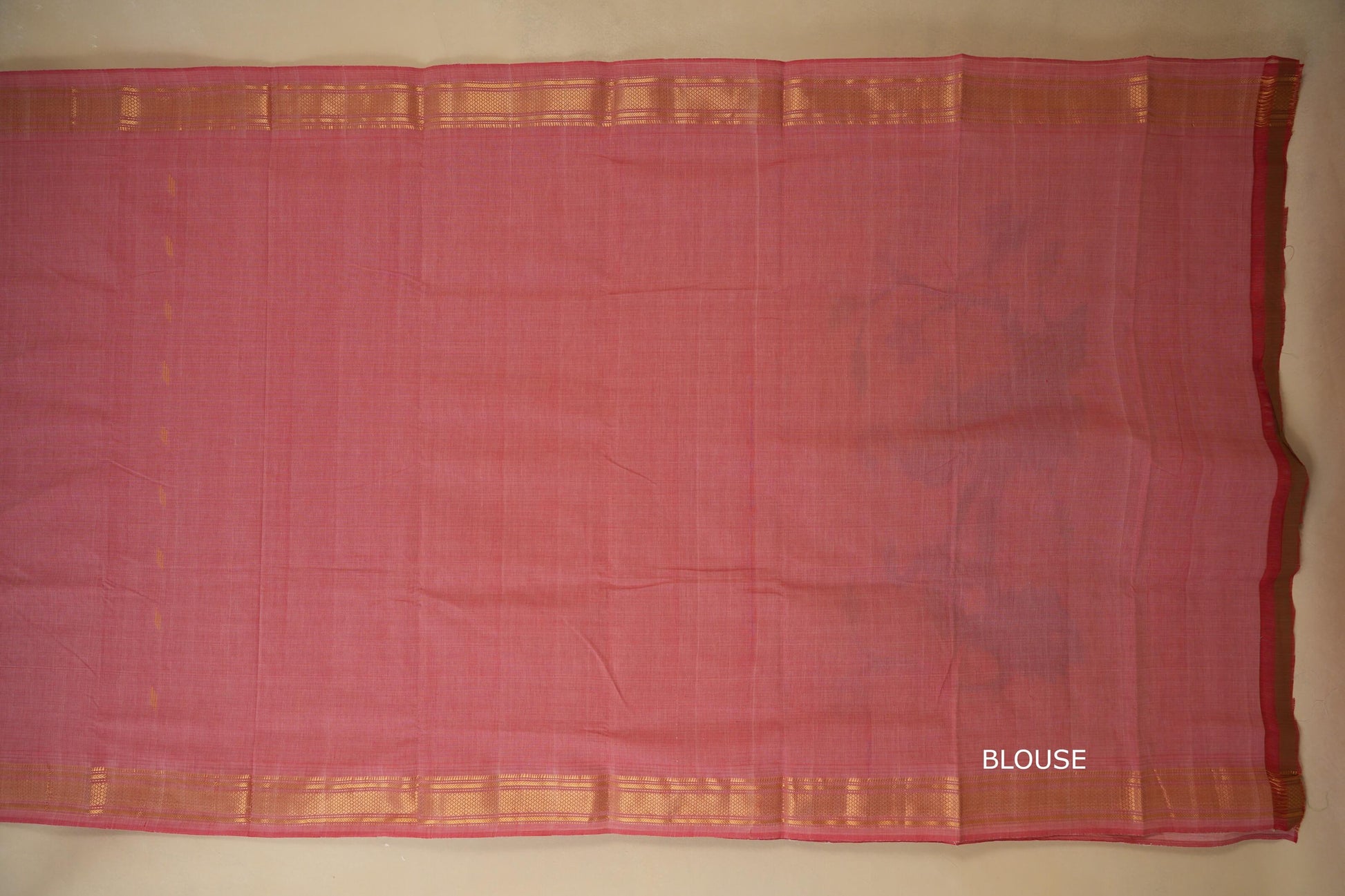Onion pink Paithani Cotton Saree blouse