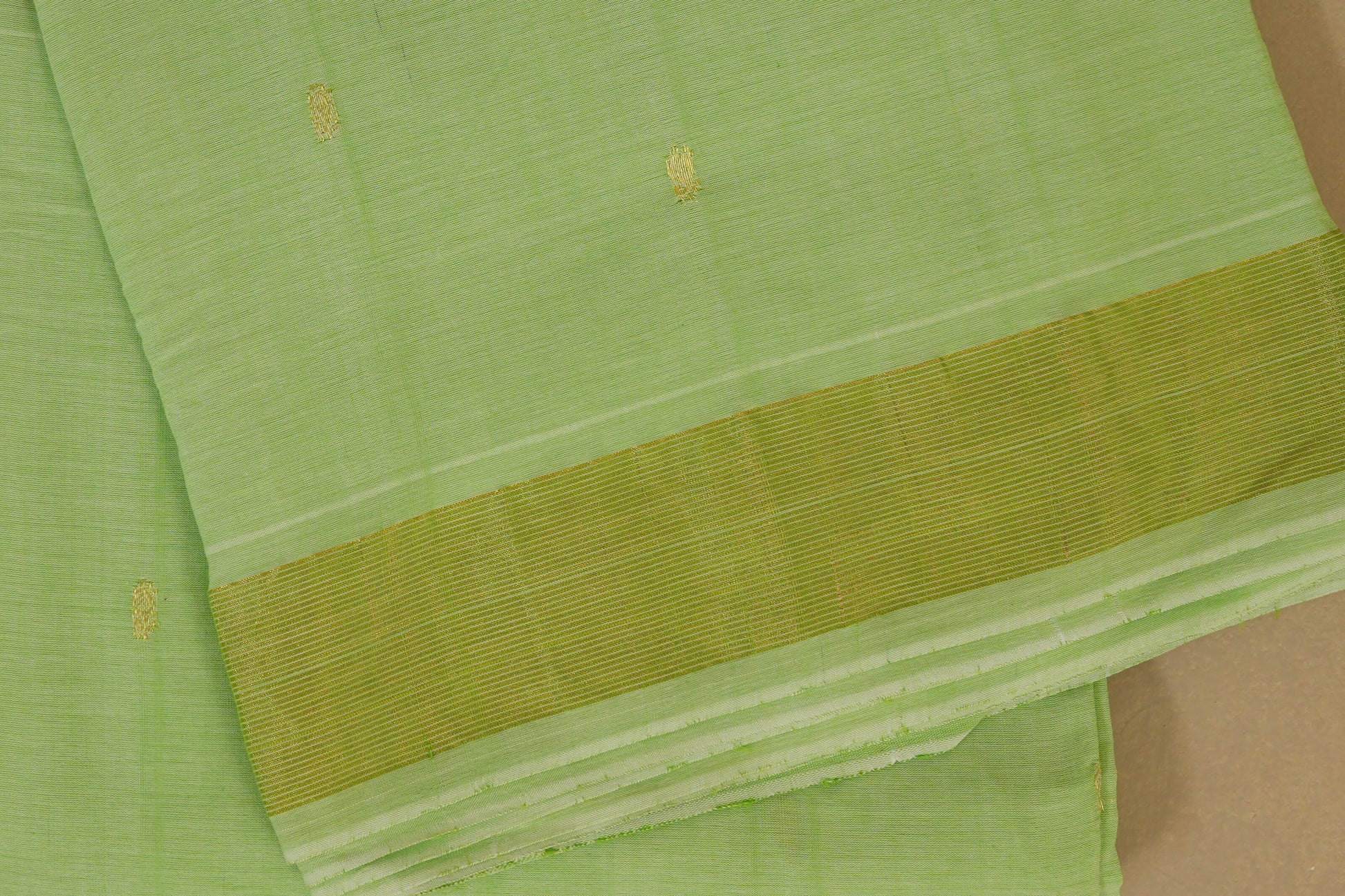 Pista green Paithani Cotton Saree border