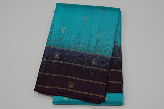Rama blue light weight kanchipuram silk saree