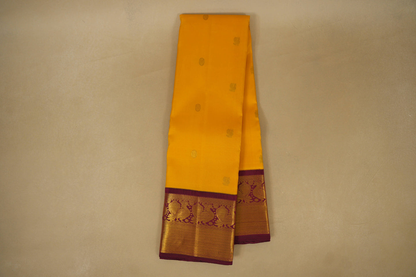 Yellow Vintage Kanjivaram Silk Saree  online