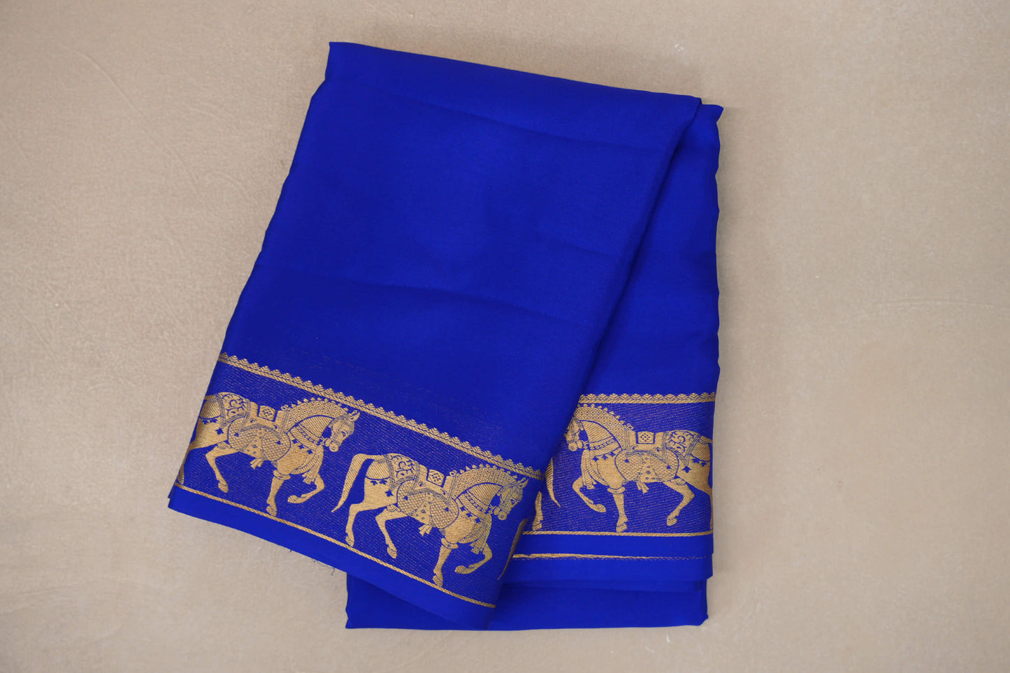 Royal Blue with Self Borders Mysore Silk Saree by Shreenivas Silks PSSR019466