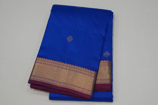 Blue light weight kanchipuram silk saree