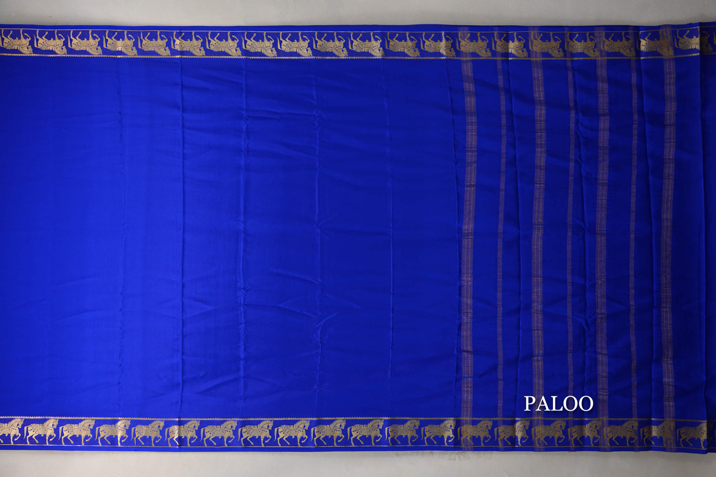 Royal Blue with Self Borders Mysore Silk Saree by Shreenivas Silks PSSR019466