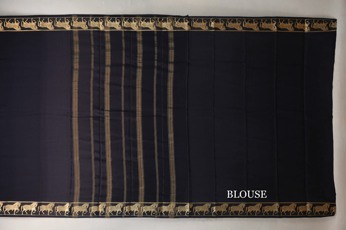 Black with Self Borders Mysore Silk Saree by Shreenivas Silks PSSR019467