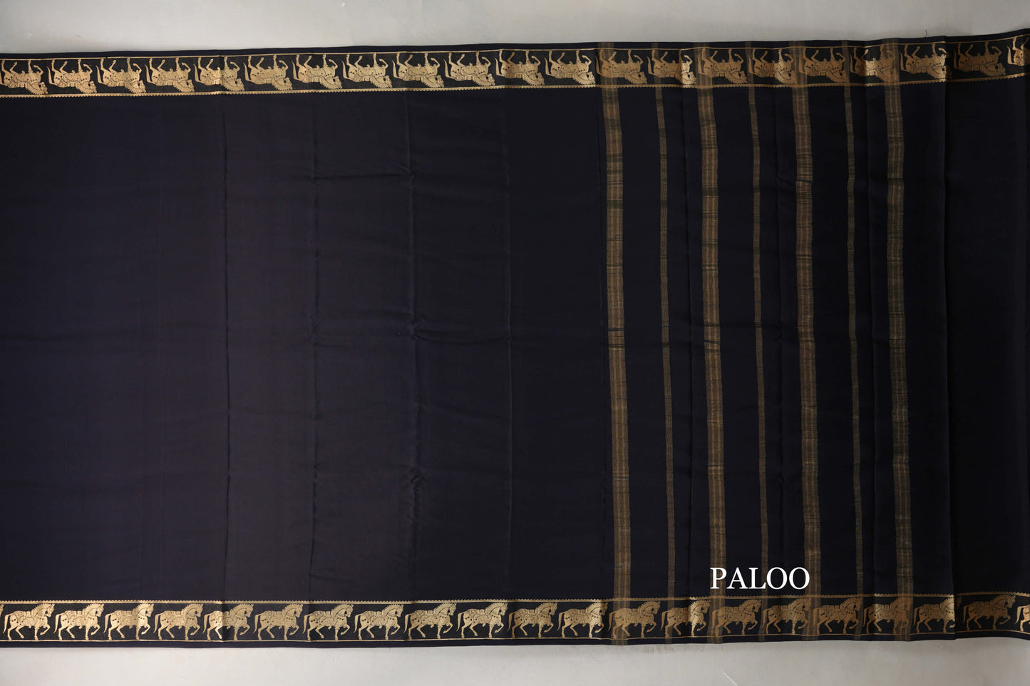 Black with Self Borders Mysore Silk Saree by Shreenivas Silks PSSR019467