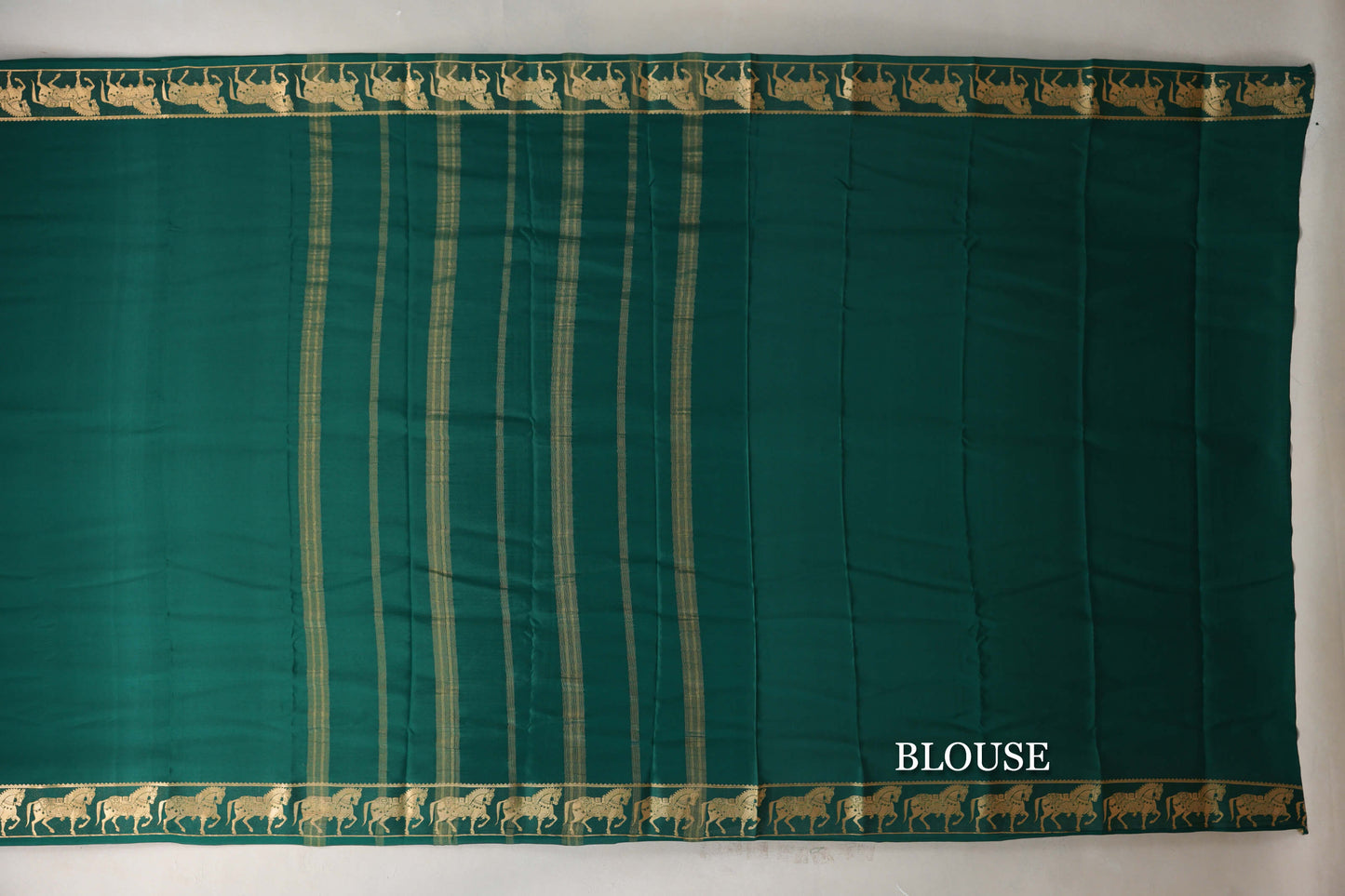 Dark Green with Self Borders Mysore Silk Saree by Shreenivas Silks PSSR019468