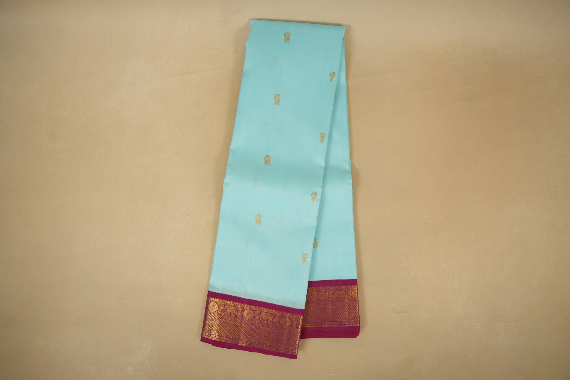 Sky Blue Vintage Kanjivaram Silk Saree online