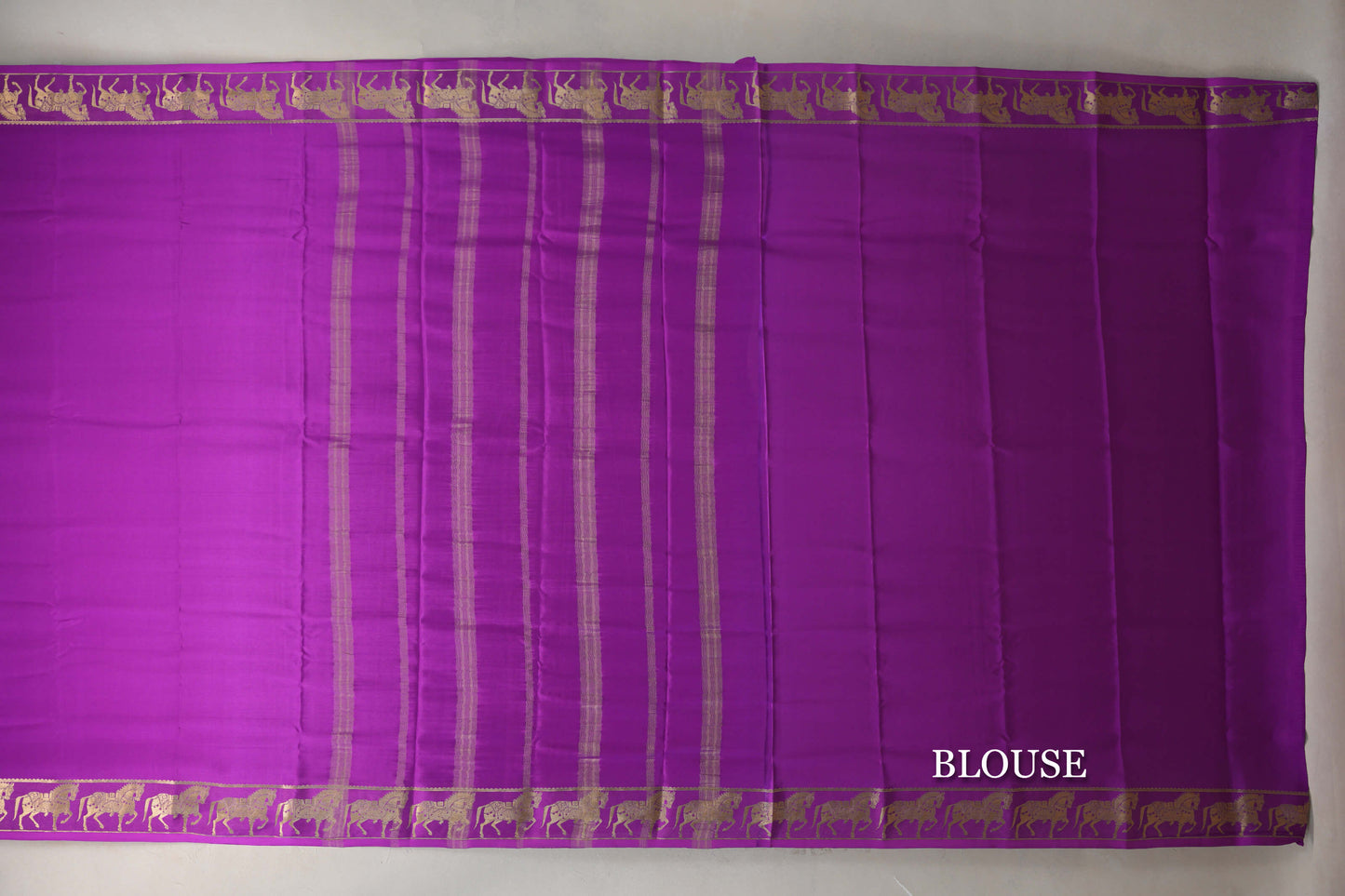 Magenta Purple with Self Borders Mysore Silk Saree by Shreenivas Silks PSSR019472