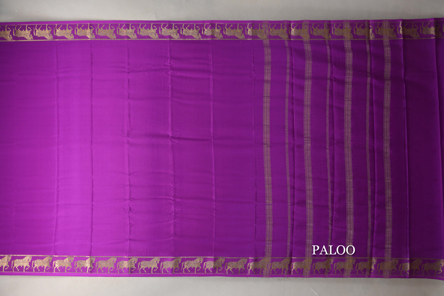 Magenta Purple with Self Borders Mysore Silk Saree by Shreenivas Silks PSSR019472