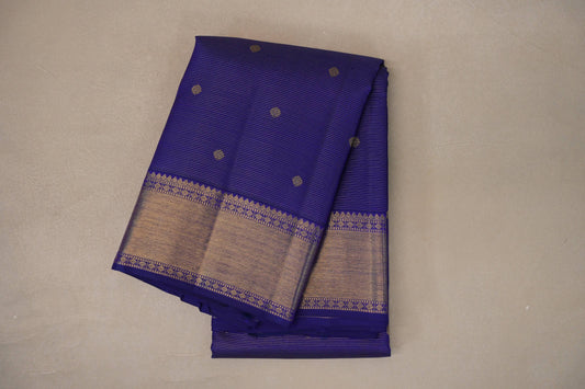 Deep Violet Vintage Heirloom Kanjivaram Silk Saree by Shreenivas Silks PSSR019475